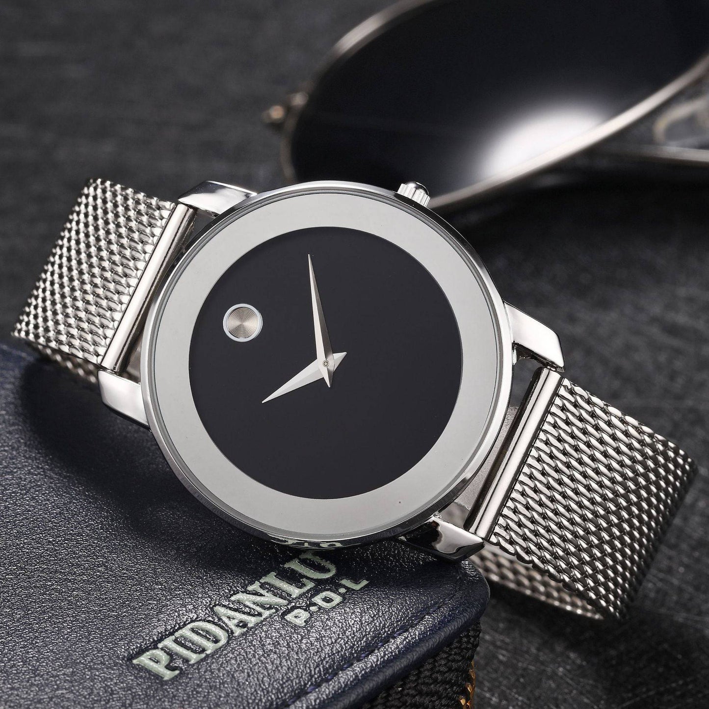 Men's Stylish Business Mesh Strap Watch Wristwatch - Clothing Personality