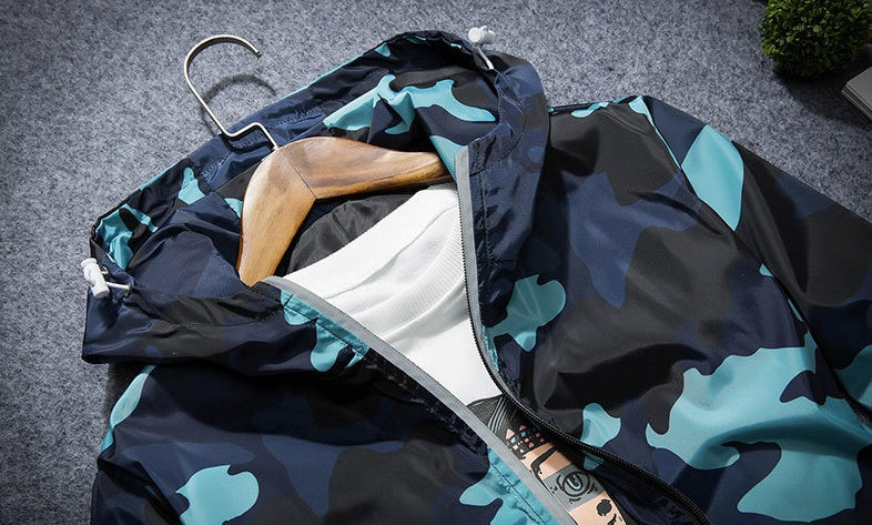 Men Jacket Fashion Spring Men Brand Camouflage Jackets Casual Mens Coat Men's Hooded Luminous Zipper Coats