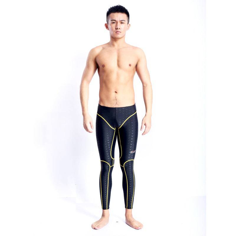 Competition Professional Long Quick-drying Drag Reduction Long Swimming Trunks - Clothing Personality