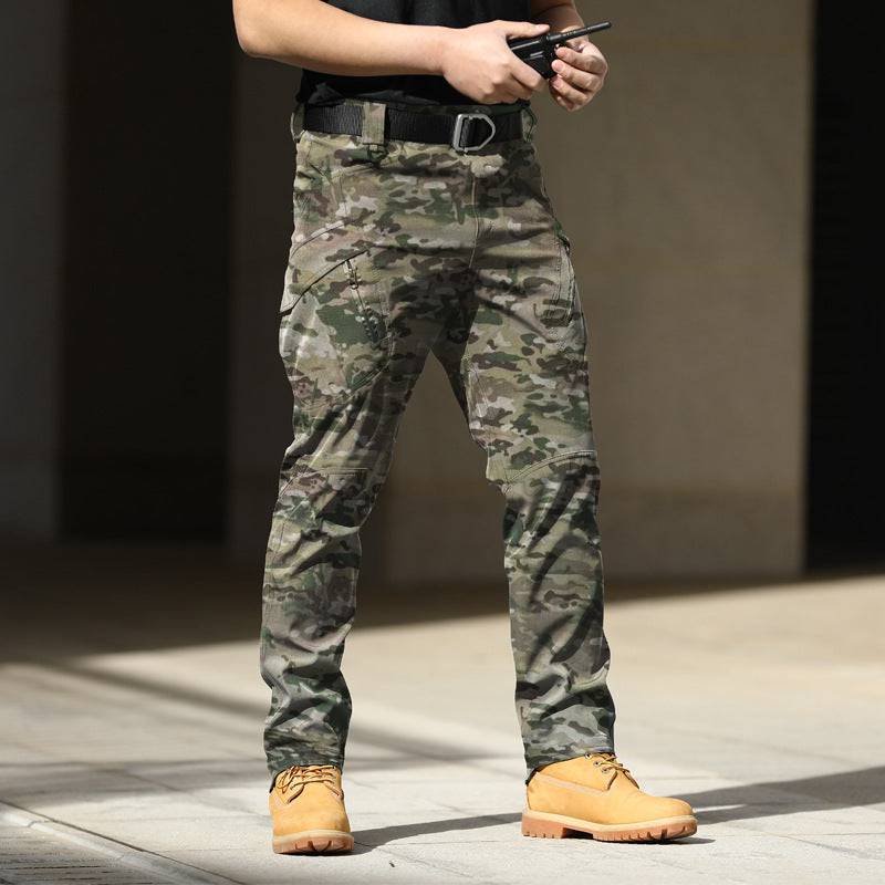 Tactical Outdoor Stretch Overalls Loose Soft Shell Pants Waterproof - Clothing Personality