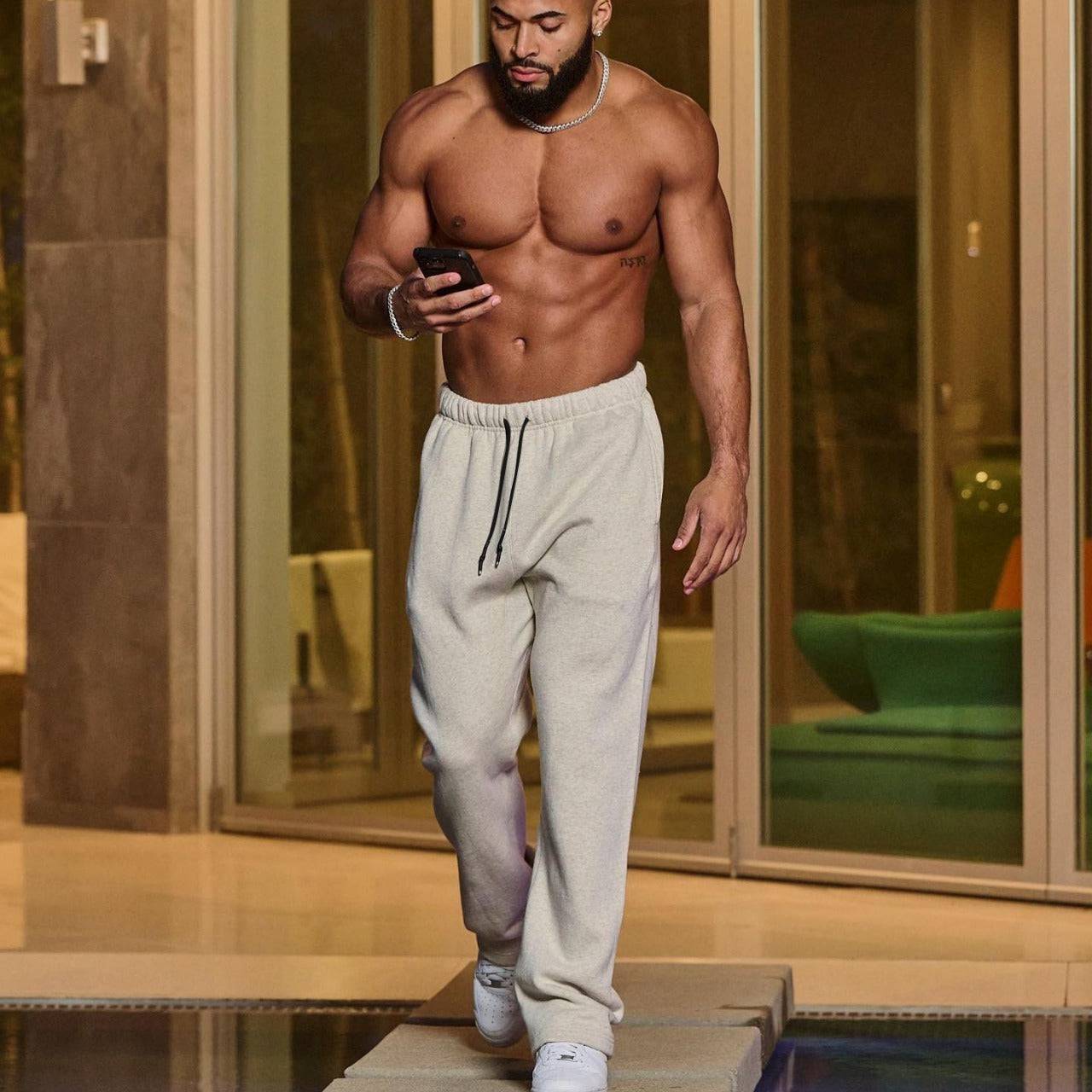 Men's All-match Loose Trousers Straight-through Casual Pants Sweatpants - Clothing Personality