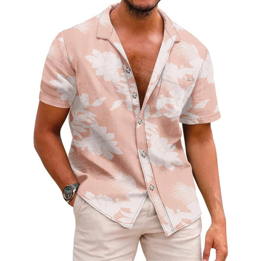 Men's Summer Hawaiian Printed Short Sleeved Shirt - Clothing Personality