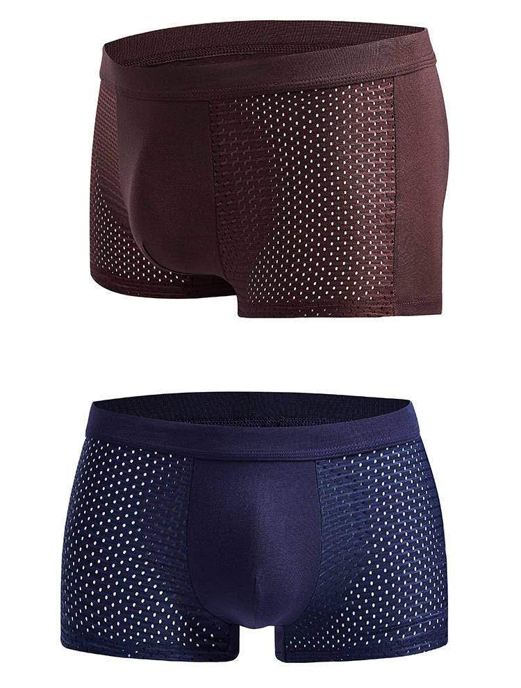 Men's Mesh Strand Air Breathable Summer Ice Silk Shorts - Clothing Personality