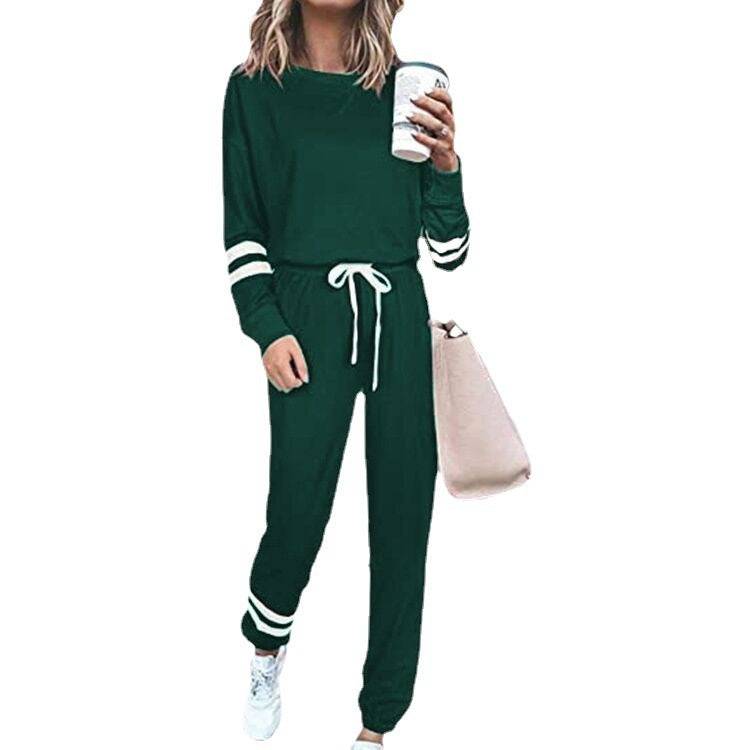 Women's Clothing Plus Size Loose-fitting Solid Color Long Sleeves Casual Suit - Clothing Personality
