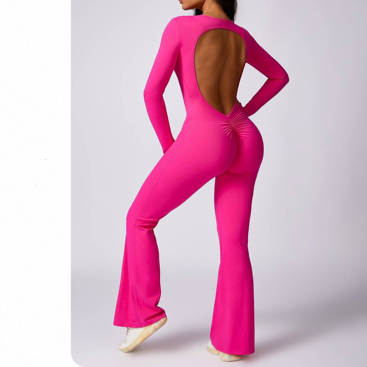 Leisure Horn Long Sleeve Yoga Jumpsuit - Clothing Personality