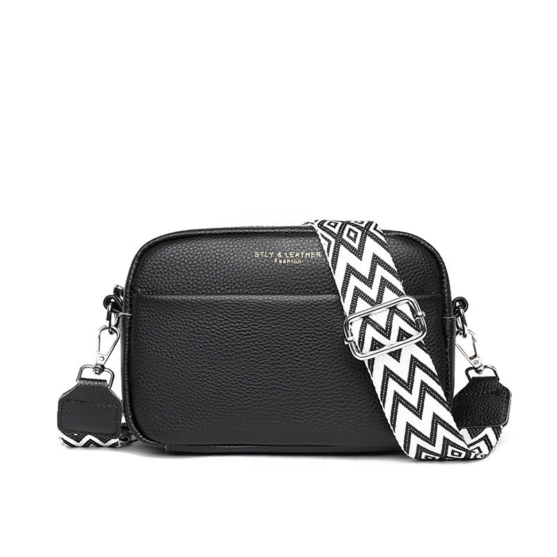 Fashion Shoulder Crossbody Bags With Rhombus Embroidered Wide Shoulder Strap Cute Small Square Bag Women - Clothing Personality