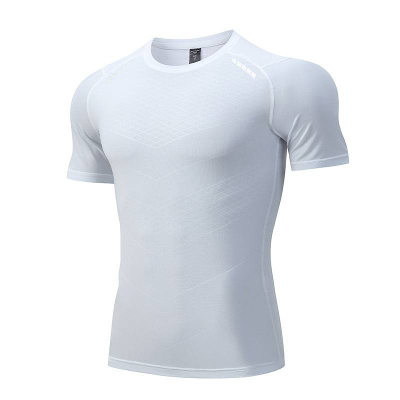 Men's Quick Drying T-Shirt Short-Sleeved Activewear Top Round Neck Workout Clothes - Clothing Personality
