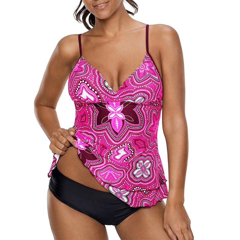 Women's Split Swimsuit Conservative Tankini - Clothing Personality