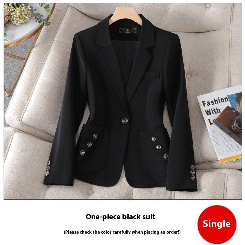 Women's Blazer Suit Jacket Buttons for Work Business Meetings - Clothing Personality