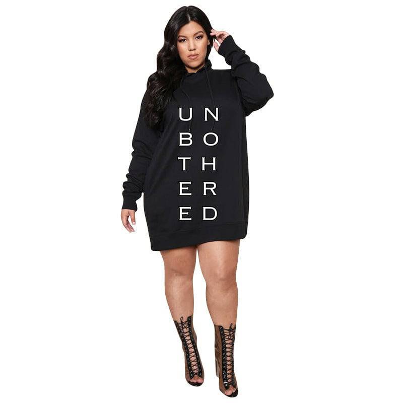 Simple Fashion Plus Size Ladies Sweater Dress - Clothing Personality