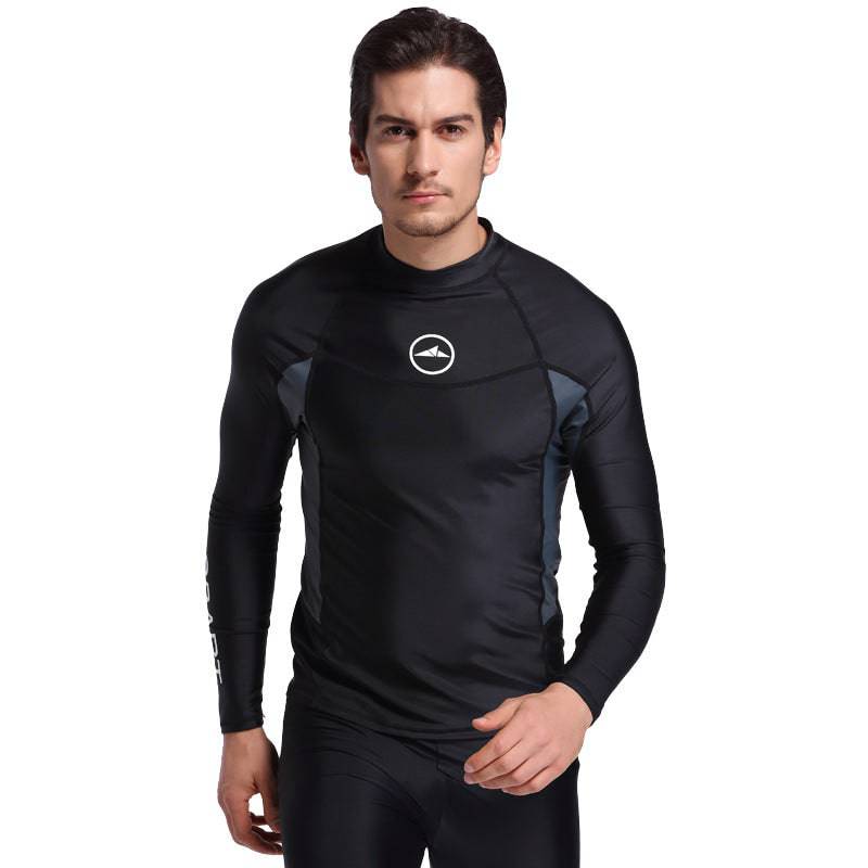 Men's Swimsuit Long Sleeve Sun Protection Swim Top - Clothing Personality