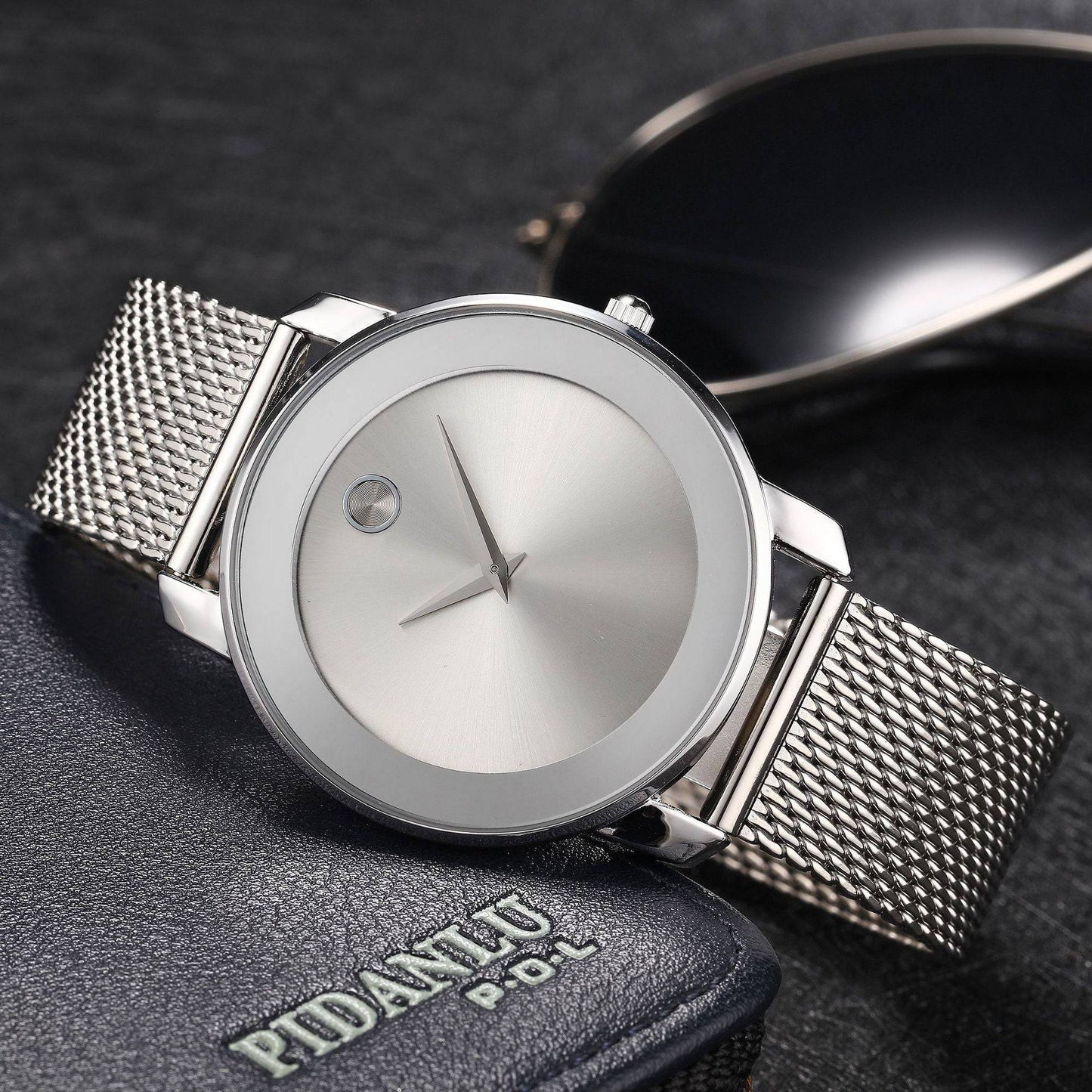 Men's Stylish Business Mesh Strap Watch Wristwatch - Clothing Personality