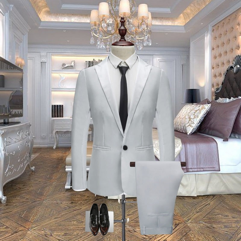 Men's Wedding Formal Suit Slim Fit Suit - Clothing Personality