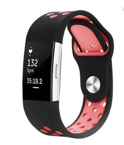 Fitbit Strap Charge2 Monochrome Round Hole Silicone Strap - Clothing Personality