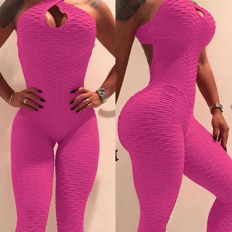 Yoga Jumpsuit Cross Design Backless Tracksuit Full Bodysuit - Clothing Personality