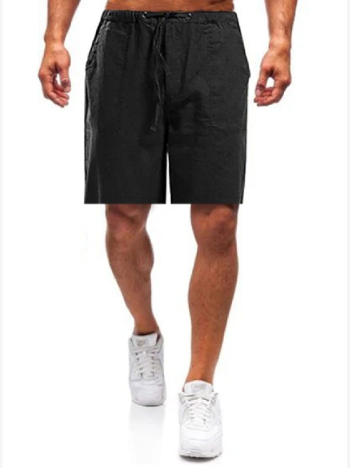 Men's linen large size bag shorts