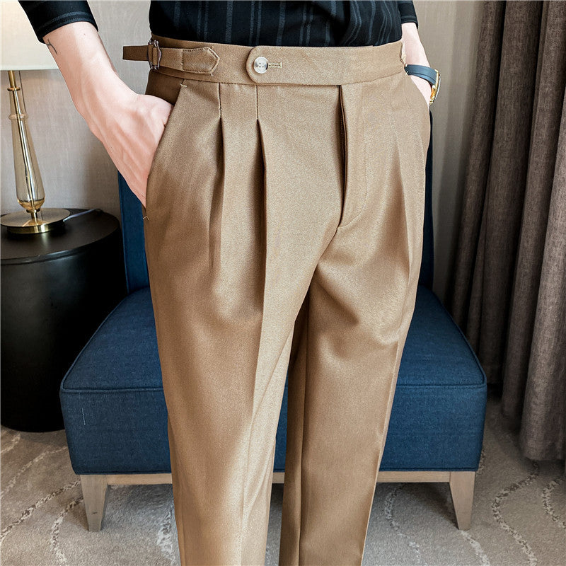 Slimming Belted Casual Pants - Trendy Suit Pants for Men
