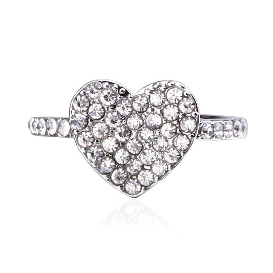 Creative Heart-shaped Diamond Ring - Clothing Personality