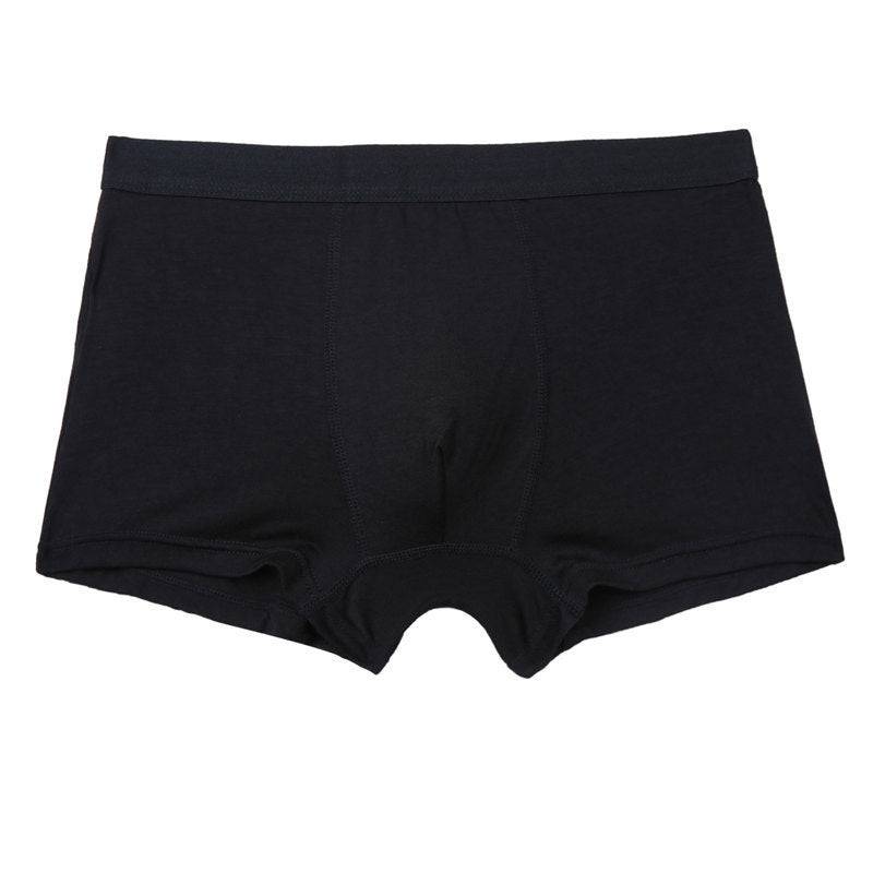 Men Boxer Shorts Pure Color Bamboo Fiber Men Underwear - Clothing Personality