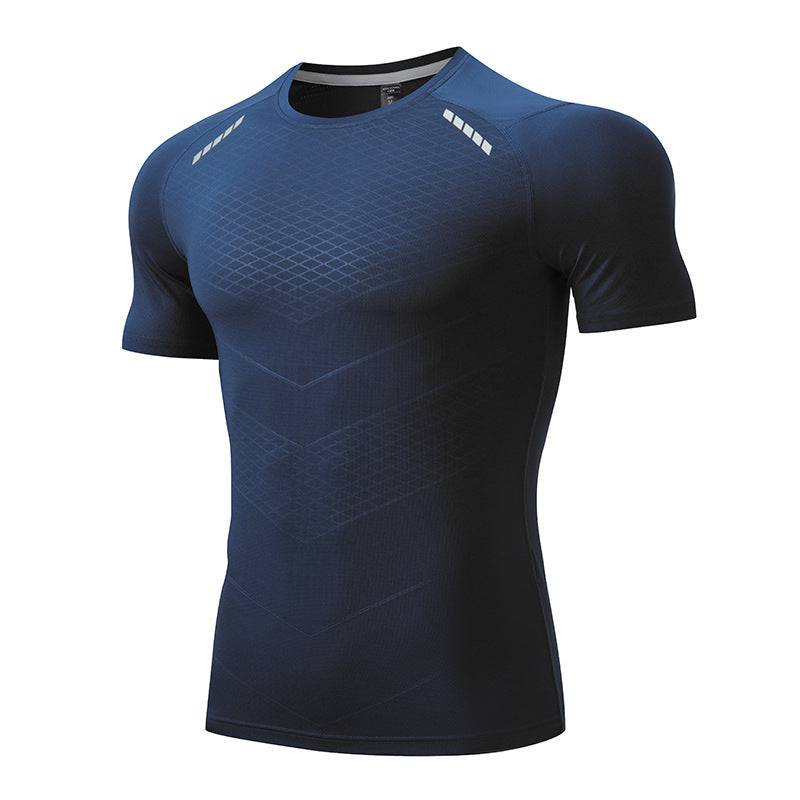 Men's Quick Drying T-Shirt Short-Sleeved Activewear Top Round Neck Workout Clothes - Clothing Personality