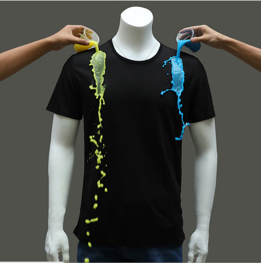Quick-drying Waterproof Anti-fouling T-shirt Couple Half Sleeve Bottoming Shirt - Clothing Personality