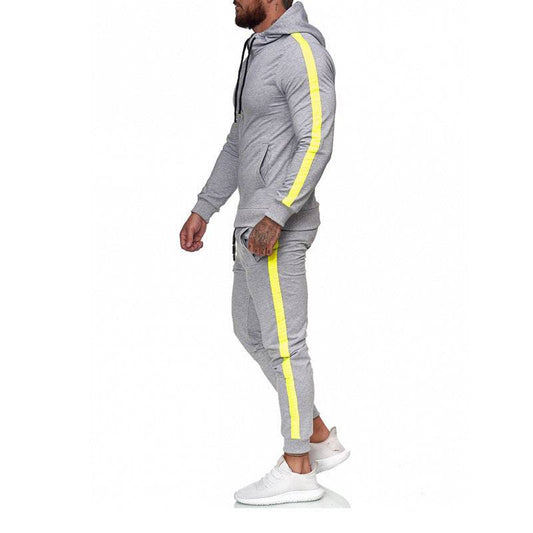 Men's Zip Shirt Hooded Sports Suit - Clothing Personality