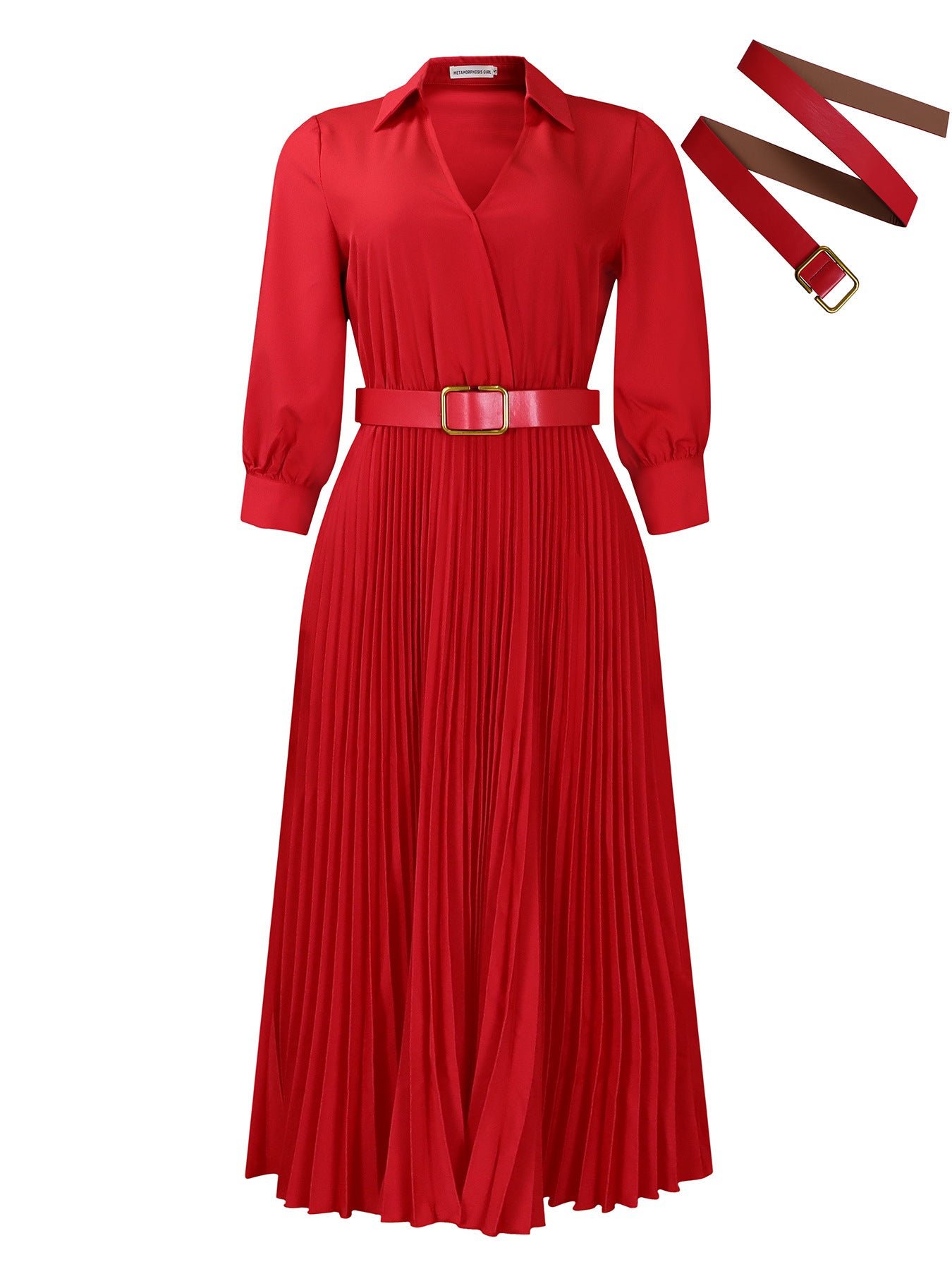 Women's Solid Color Plus Size Dress - Clothing Personality