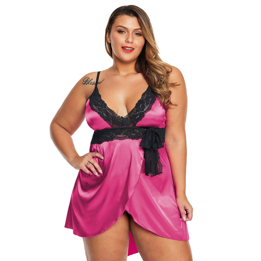Plus Size Sexy Lingerie Loungewear Women's Lace Lace Pajamas