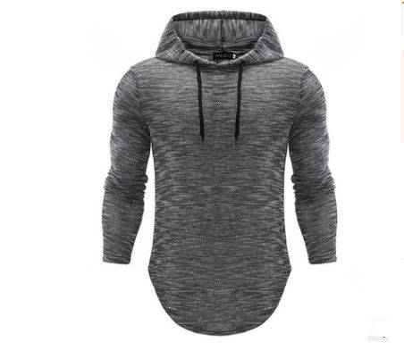 Men's Casual Cotton Hoodies Long Sleeve Sweatshirts Solid Color With Hat - Clothing Personality