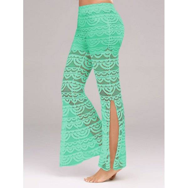 Summer Women Elegant Patchwork Sheer Pants - Clothing Personality
