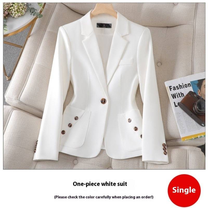 Women's Blazer Suit Jacket Buttons for Work Business Meetings - Clothing Personality