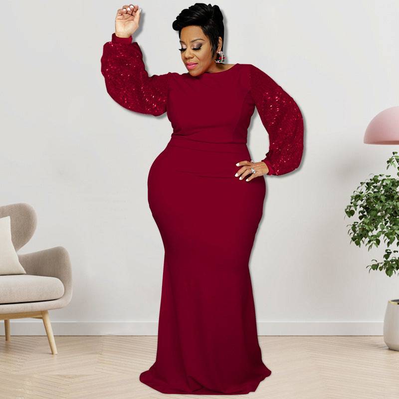 Women-s Long Sleeve Beaded Dress Autumn - Clothing Personality