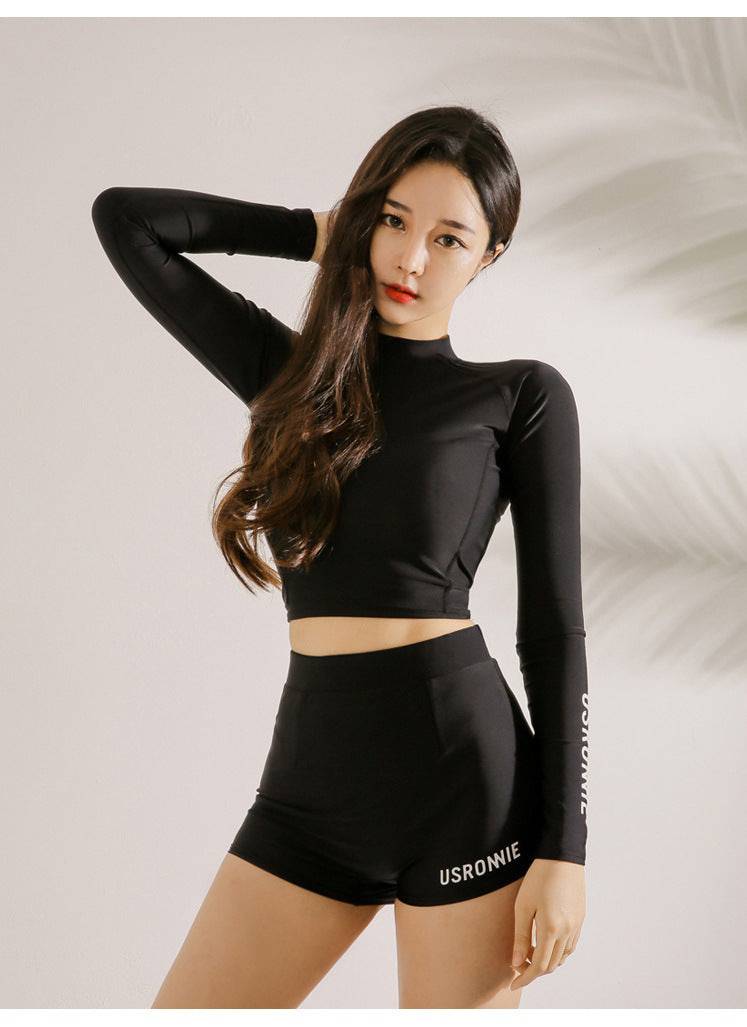 Long Sleeve Short Pants Swimsuit Bathing Wetsuit - Clothing Personality