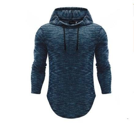 Men's Casual Cotton Hoodies Long Sleeve Sweatshirts Solid Color With Hat - Clothing Personality