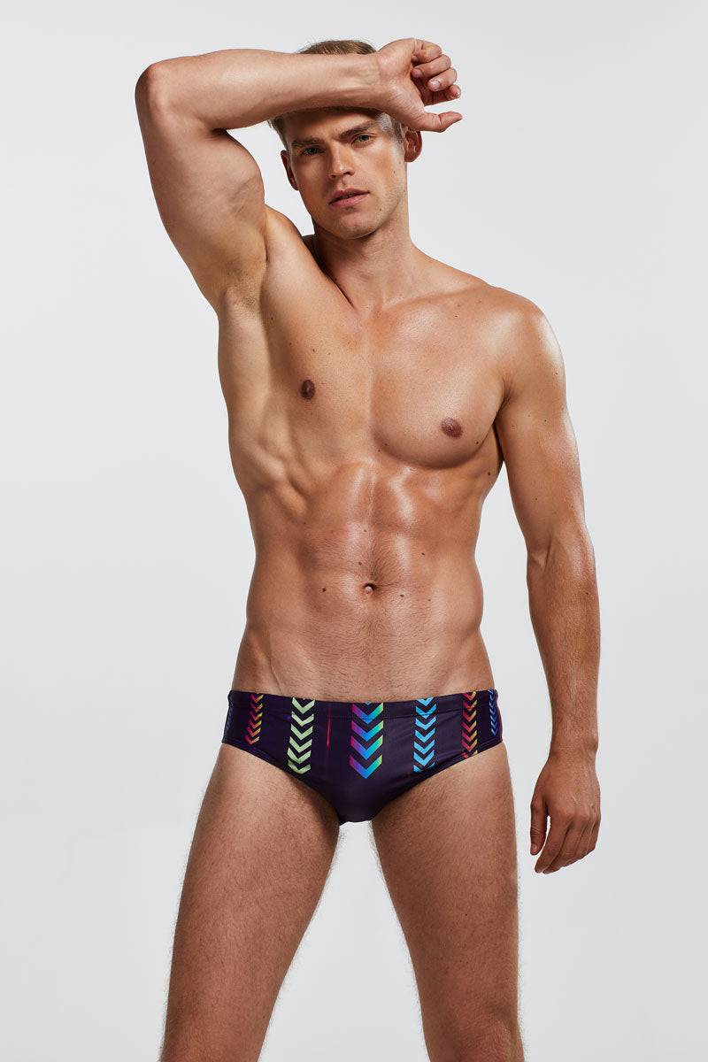 Men's Swimwear Triangle Swimming Shorts Professional Swimming Trunks - Clothing Personality