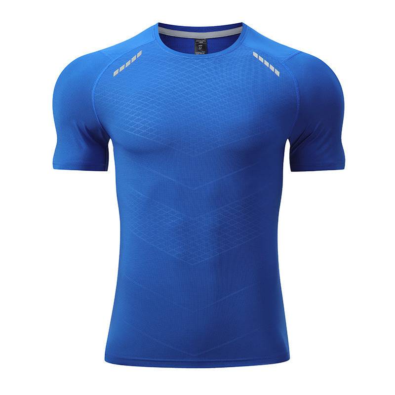 Men's Quick Drying T-Shirt Short-Sleeved Activewear Top Round Neck Workout Clothes - Clothing Personality