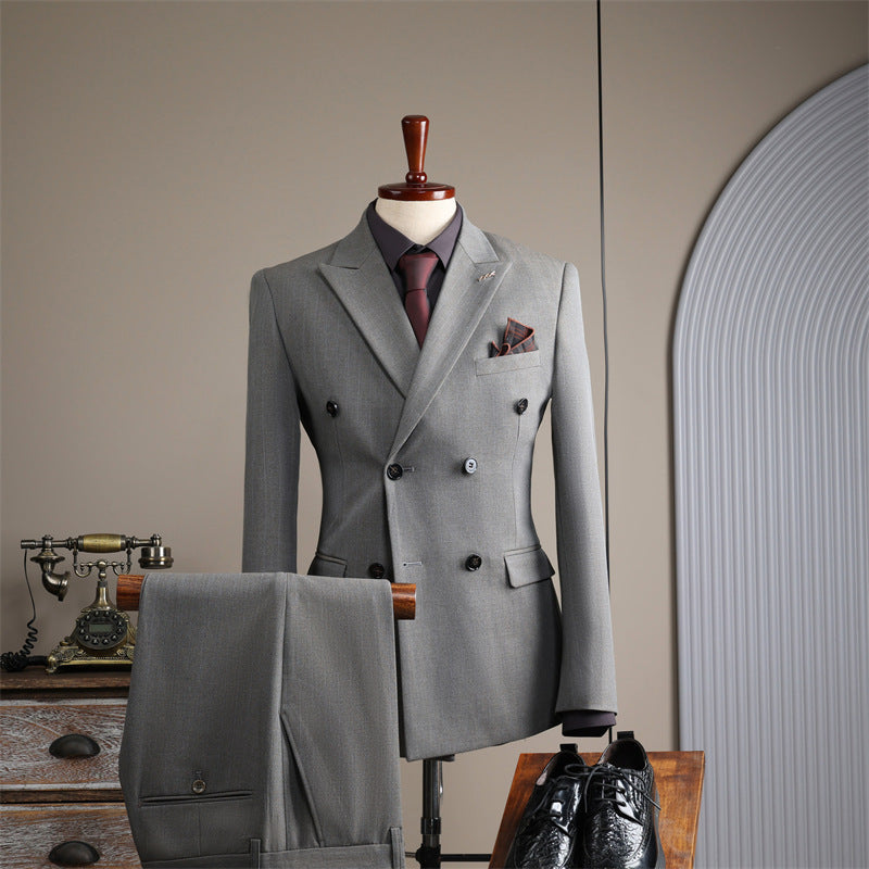 Double Breasted Suit Suit Men's Suits - Clothing Personality
