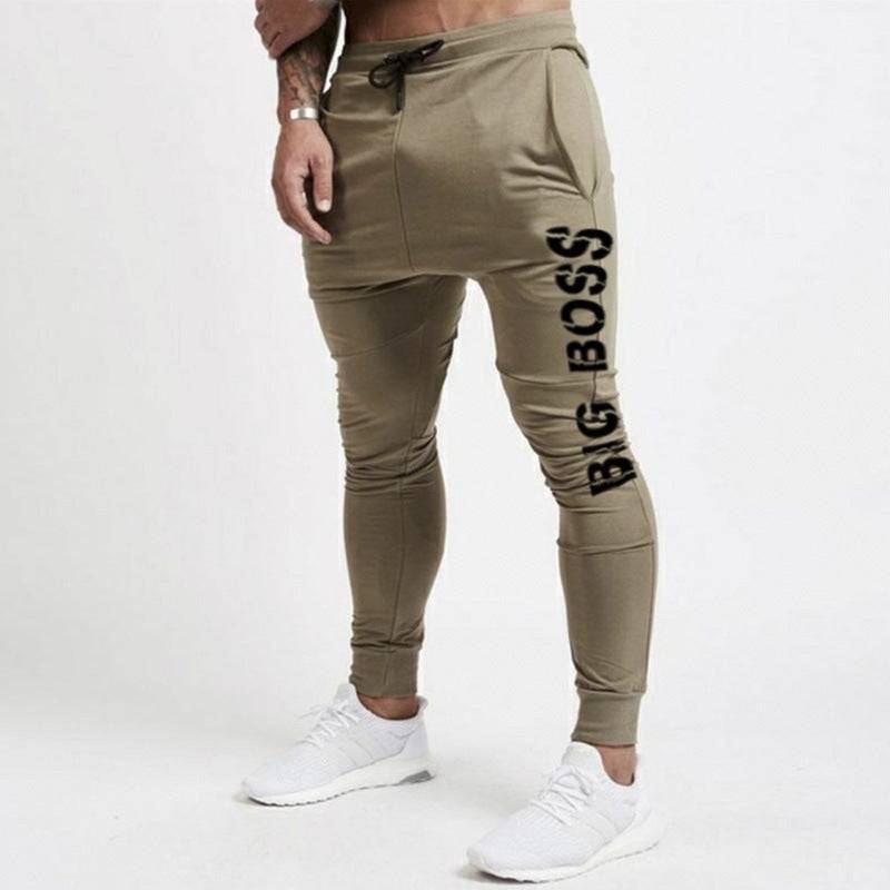 Men's Slim Fit Joggers - Stylish Winter Sweatpants with Solid Color Design - Clothing Personality