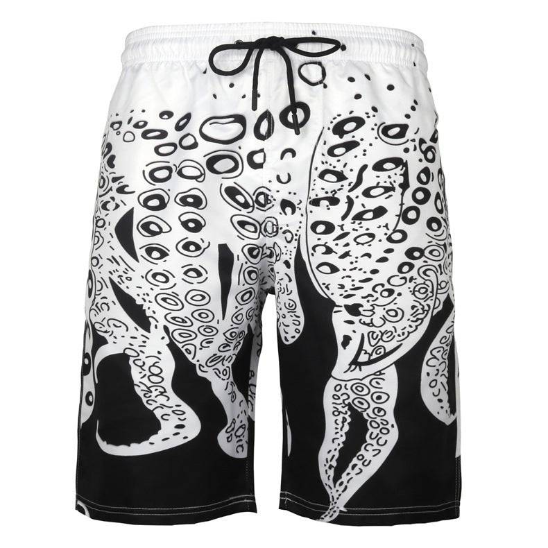 Men's Beach Pants Casual Shorts Octopus Amazon Plus Size Sweatpants - Clothing Personality