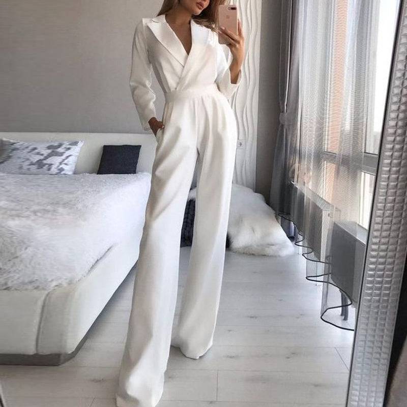 Women's Jumpsuit Spring Solid Color Slim Bodysuit Ladies New Style - Clothing Personality
