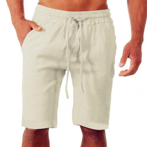 Beach Pants Cotton Linen Pants Yoga Fitness Linen Sports Leisure Shorts