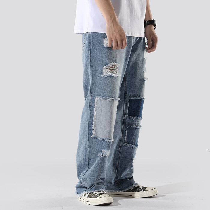 Ins French Overalls Men's Baggy Daddy Pants - Clothing Personality