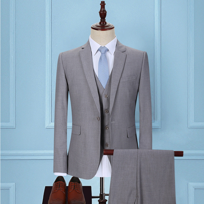 Men's Three-Piece Suit Professional Slim Fit Formal Suit Business - Clothing Personality