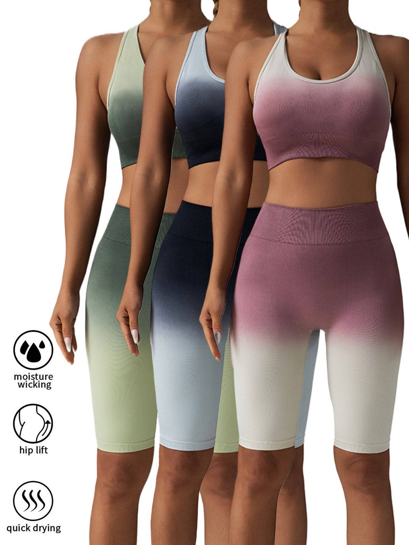 3 Pack Women Workout Shorts Scrunch Shorts Seamless High Waisted Contour Gym Yoga Biker Shorts - Clothing Personality