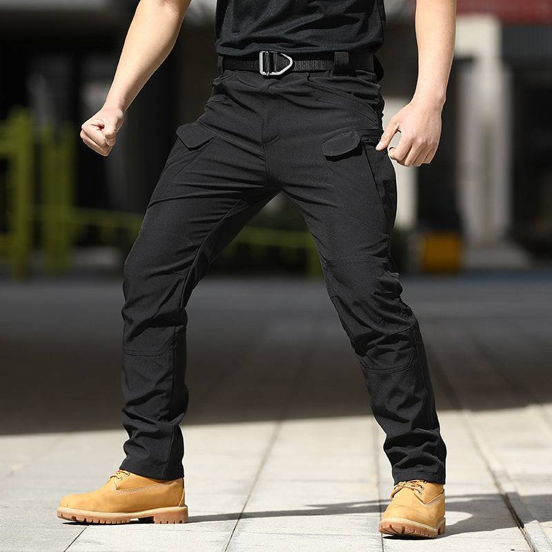 Tactical Outdoor Stretch Overalls Loose Soft Shell Pants Waterproof - Clothing Personality
