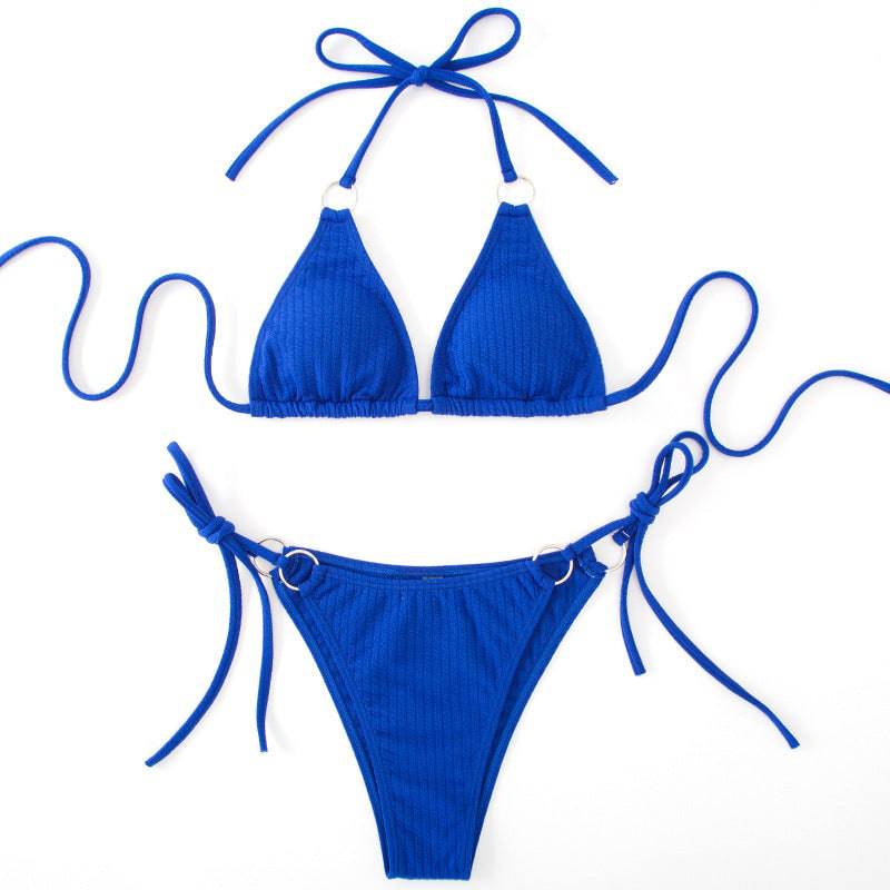 Sexy Bikini Set Summer Side Tie Thong Bandage Style Swimsuit Womens Clothing - Clothing Personality