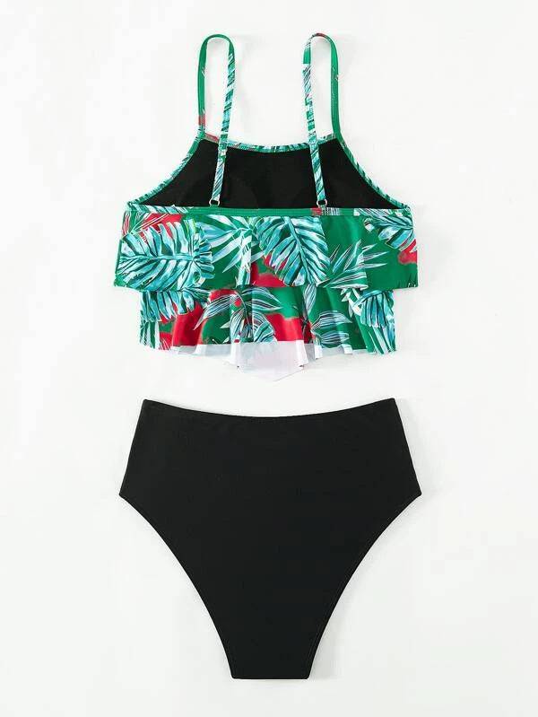 Tankini Split High Waist Bikini - Clothing Personality