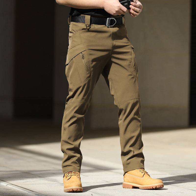 Tactical Outdoor Stretch Overalls Loose Soft Shell Pants Waterproof - Clothing Personality