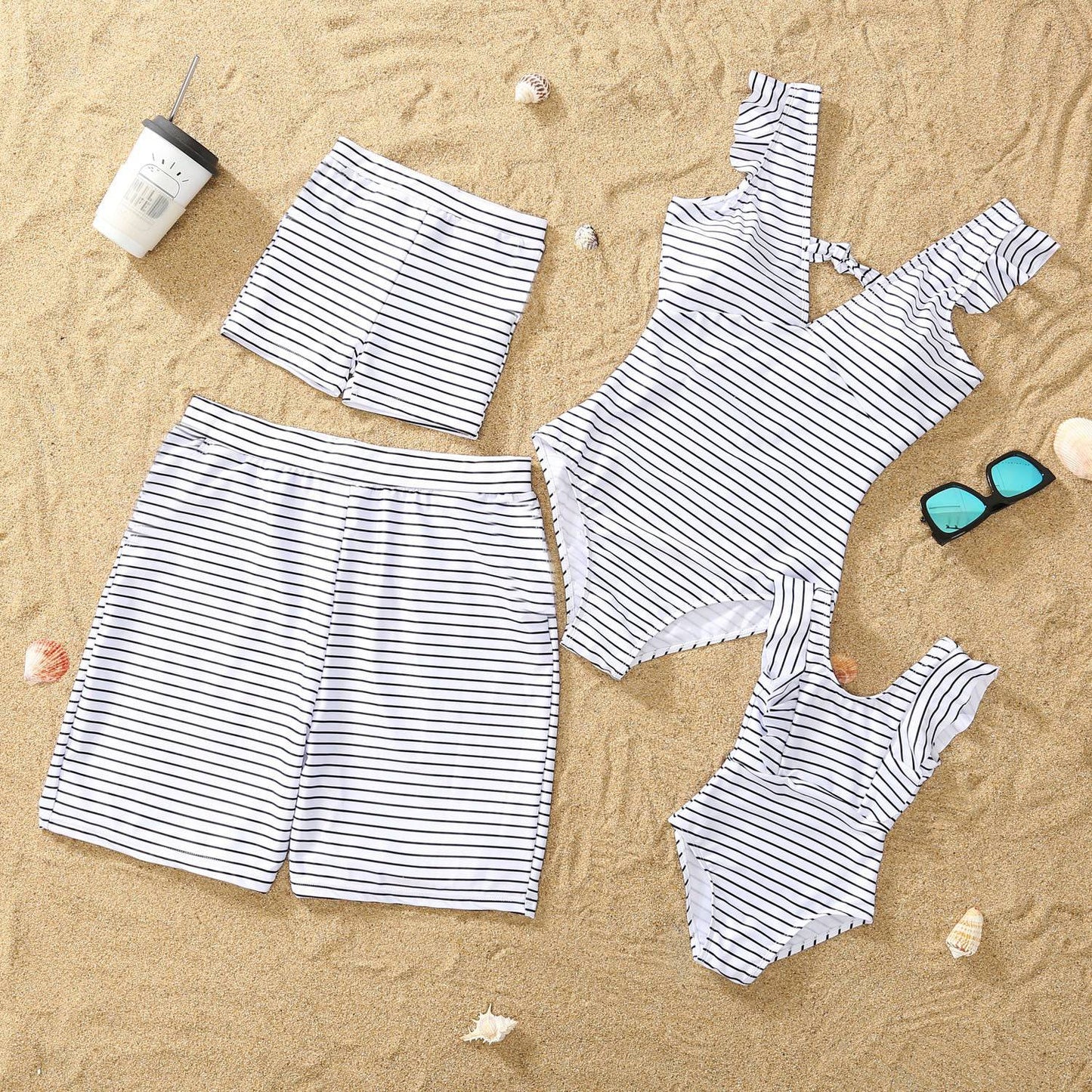 Parent-child Swimsuit Quick Dry Beach Pants Mid-child Swimsuit - Clothing Personality
