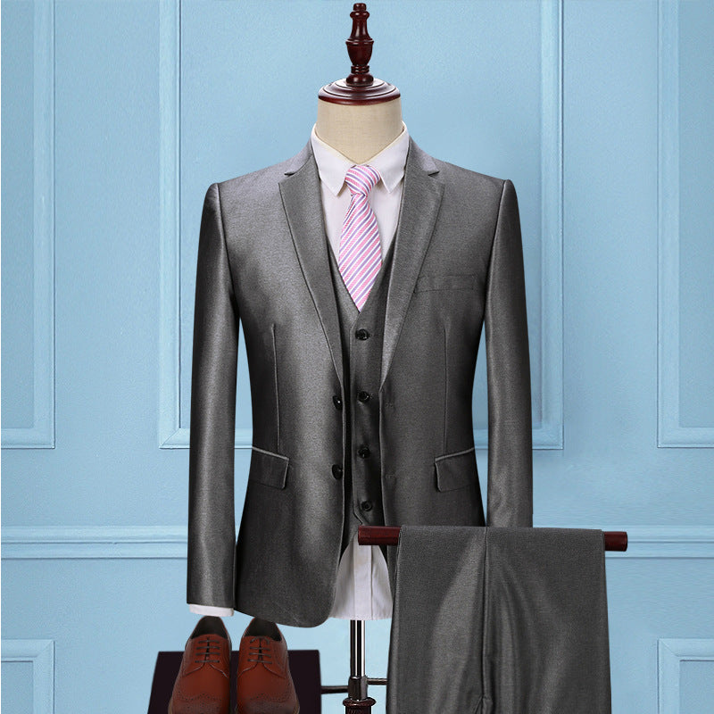 Men's Three-Piece Suit Professional Slim Fit Formal Suit Business - Clothing Personality